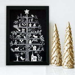 Wallity Cuadro Decorativo Enmarcado en MDF Multicolor 24 x 29 cm